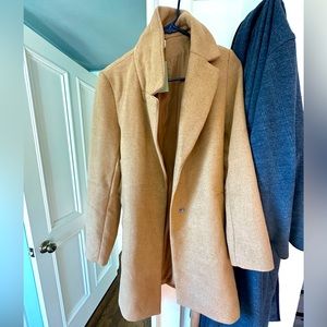NWT Camel Pea Coat. Sold out! H&M